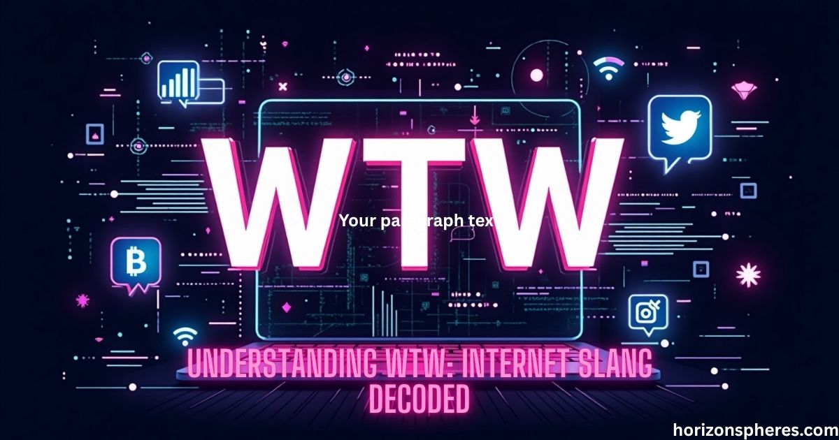 Understanding WTW: Internet Slang Decoded